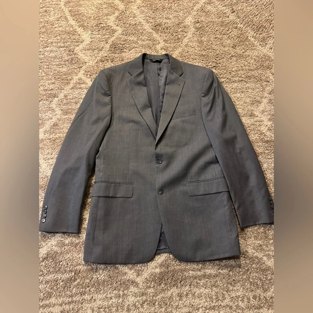 Men’s Size 41L Joseph A Banks Gray 2 Button Suit Jacket‎ Signature 100% Wool